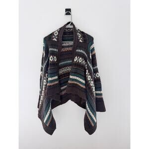 Sleeping On Snow Anthropologie Sweater Wool Brown Short Asymmetrical-Size XL